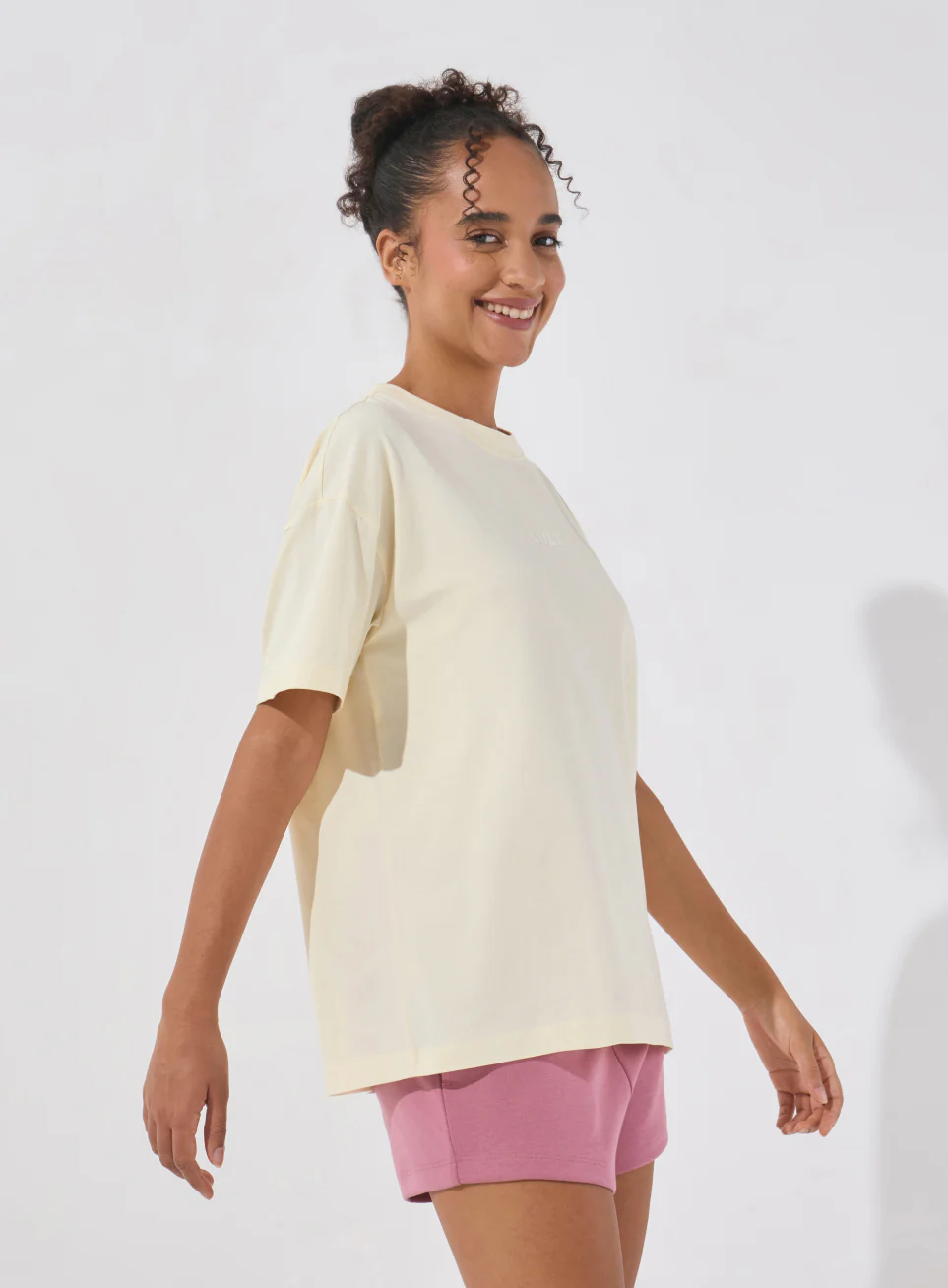 Women's White Soft Form Comfort Oversized T-shirt - Image 5