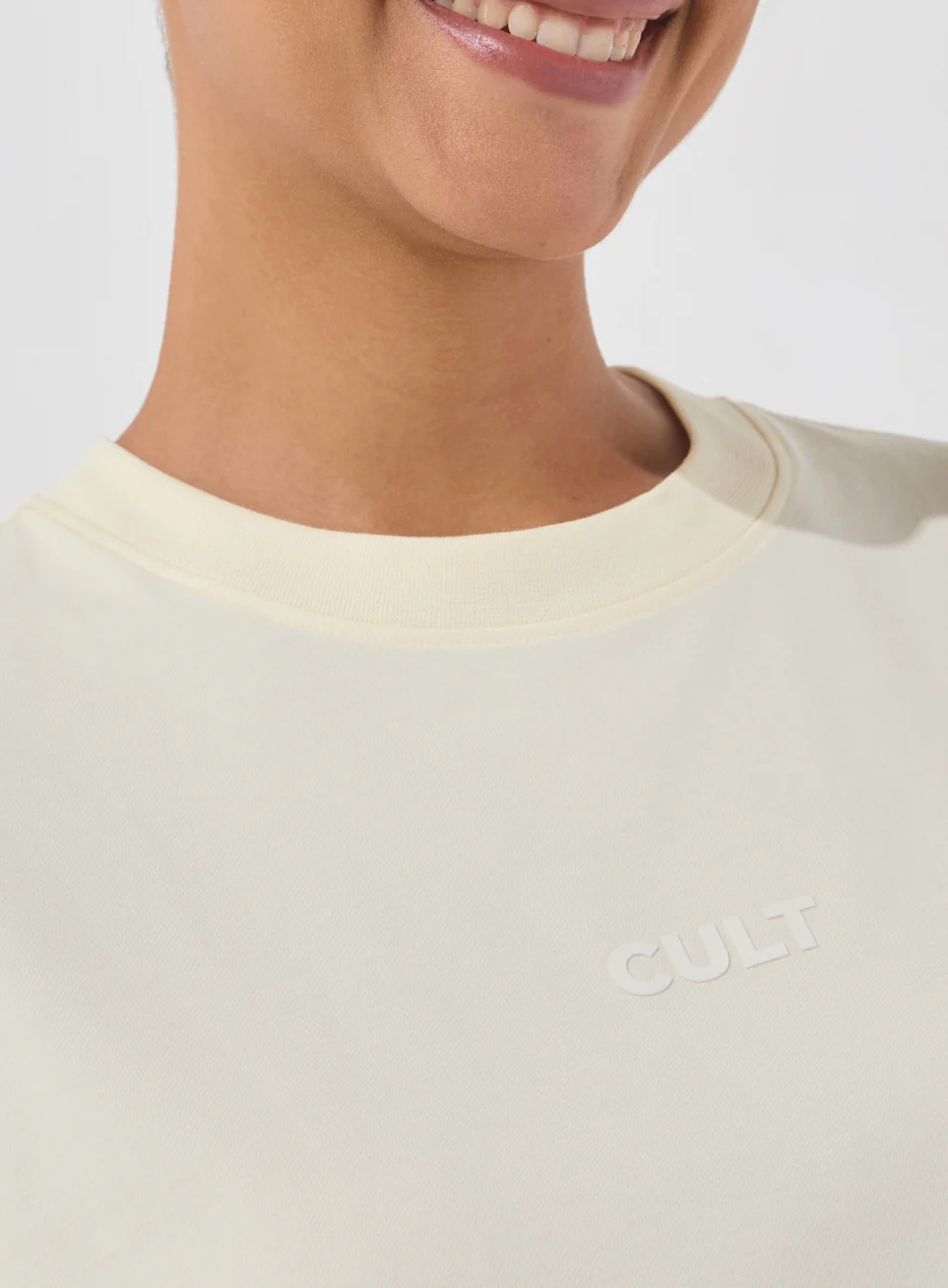 Women's White Soft Form Comfort Oversized T-shirt - Image 7