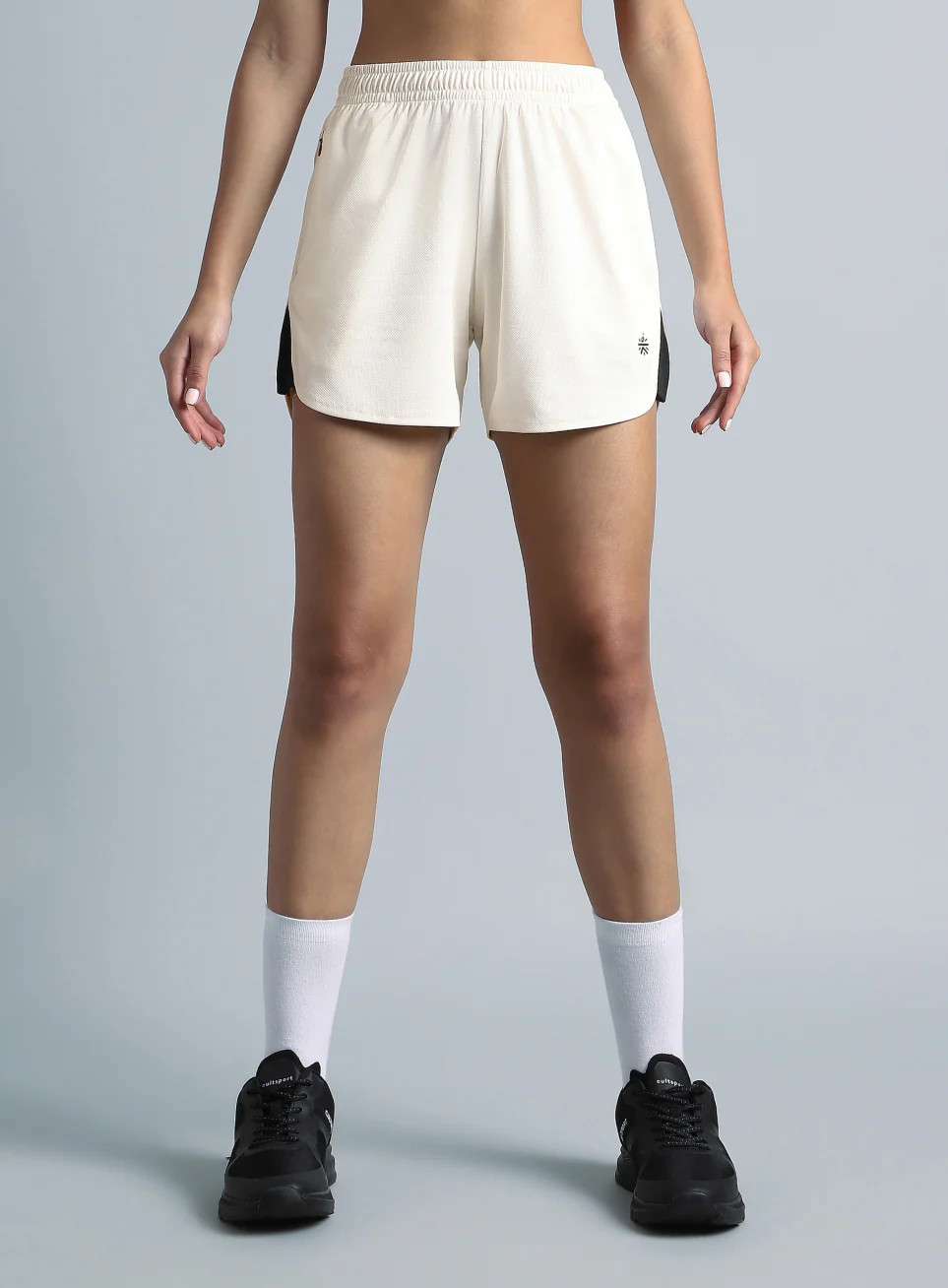 Women's White Train Day Performance Shorts - Image 4