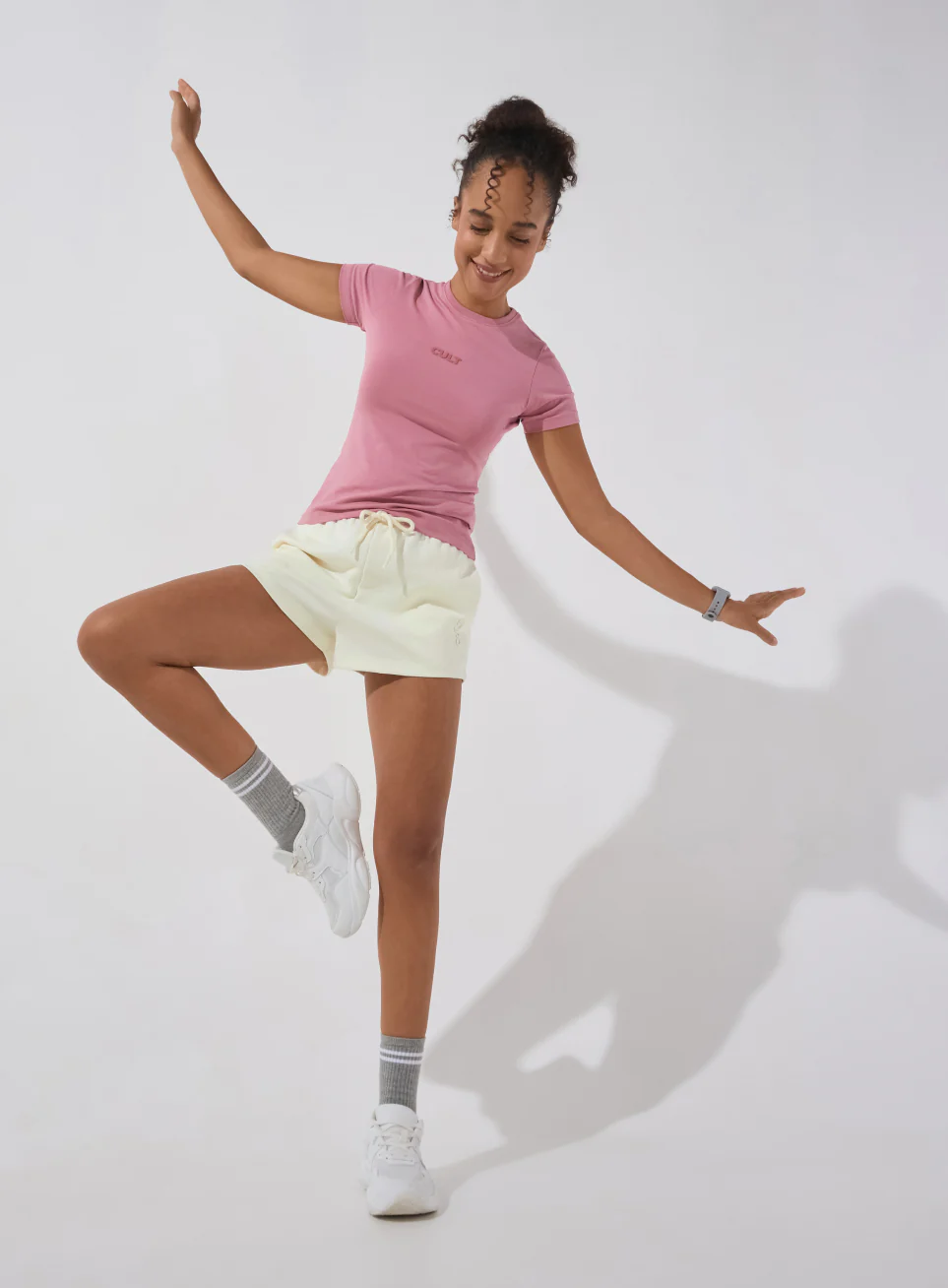 Women's White Ultra Luxe Classic Shorts - Image 3