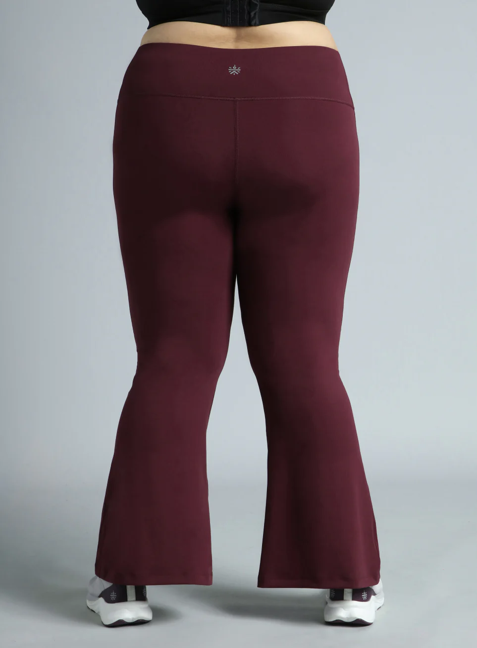 Women's Wine All format Training Plus Size Flared Pants - Image 6