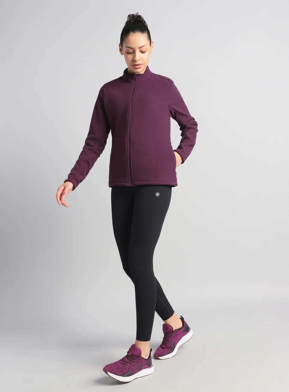 Women's Wine Performance Pro Training Fleece Jacket - Image 3