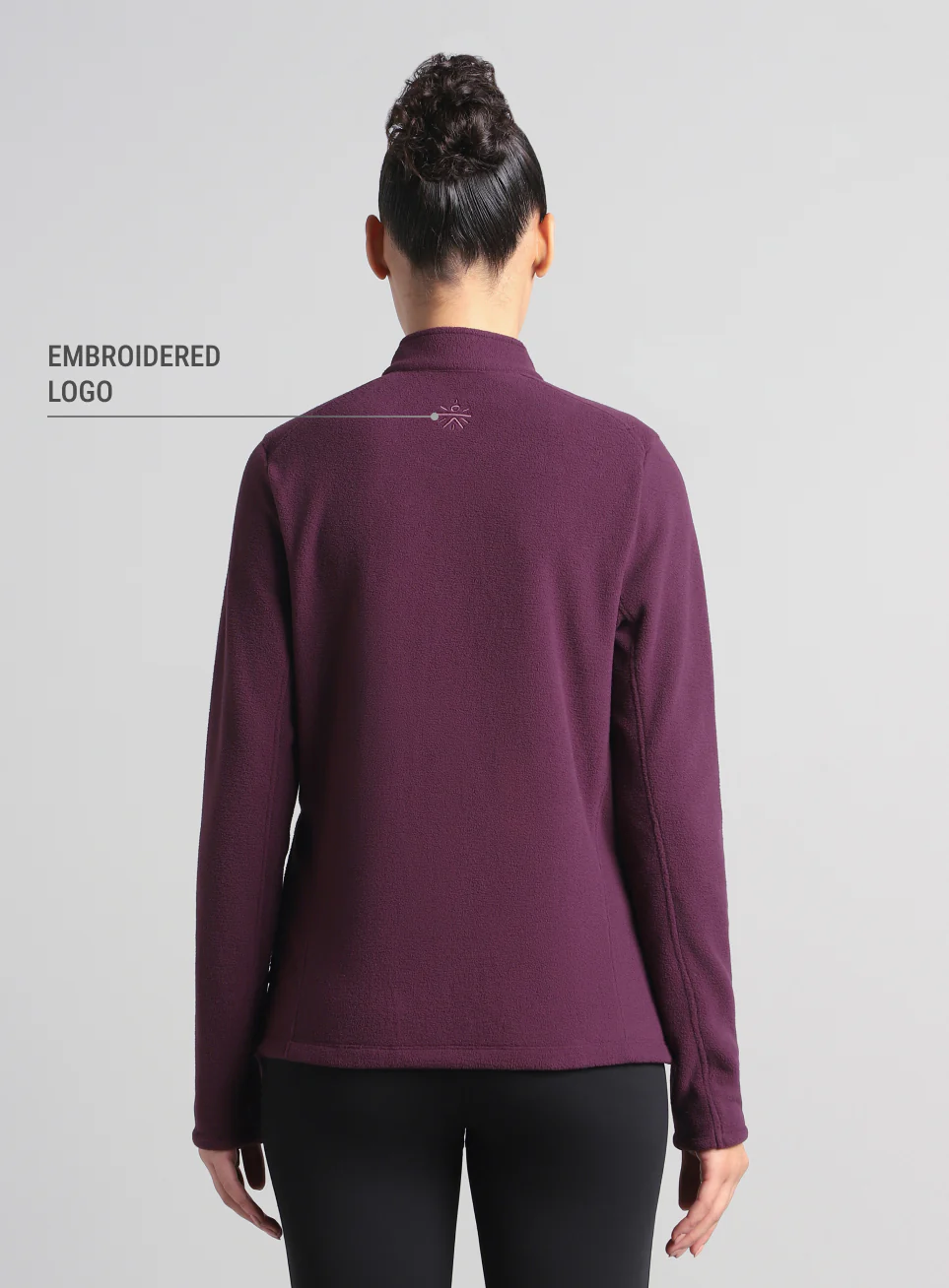 Women's Wine Performance Pro Training Fleece Jacket - Image 6
