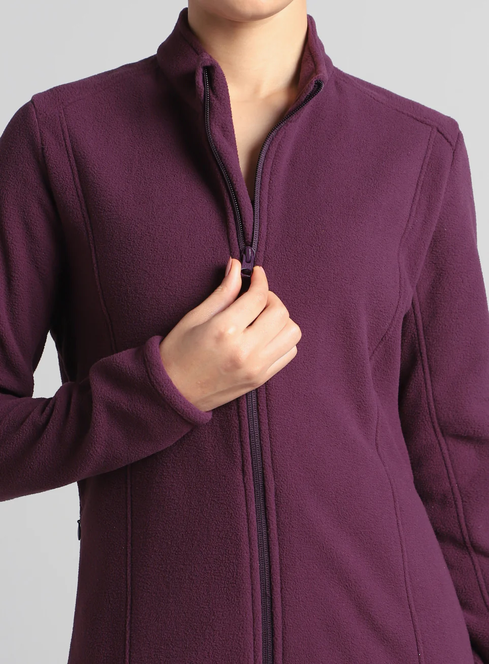 Women's Wine Performance Pro Training Fleece Jacket - Image 8