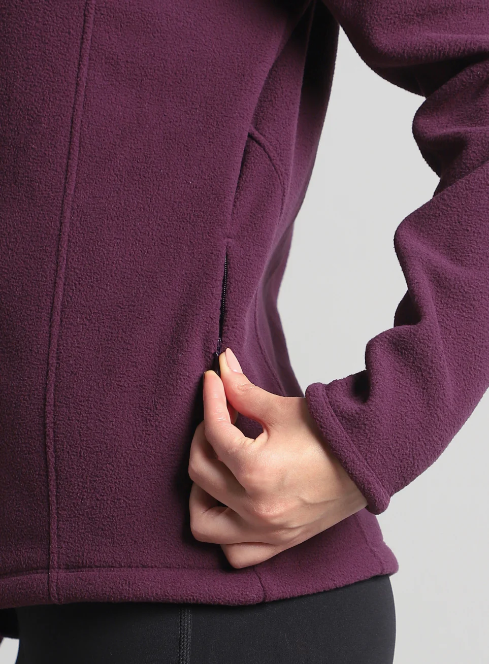 Women's Wine Performance Pro Training Fleece Jacket - Image 9