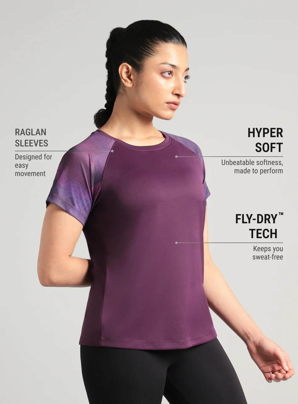 Women's Wine Printed Ultimate Training T-shirt - Image 5