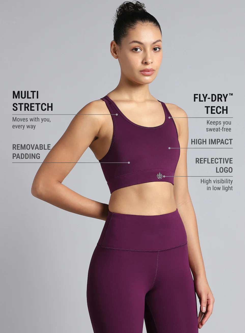Women's Wine Run Elevate High Support Bra - Image 5