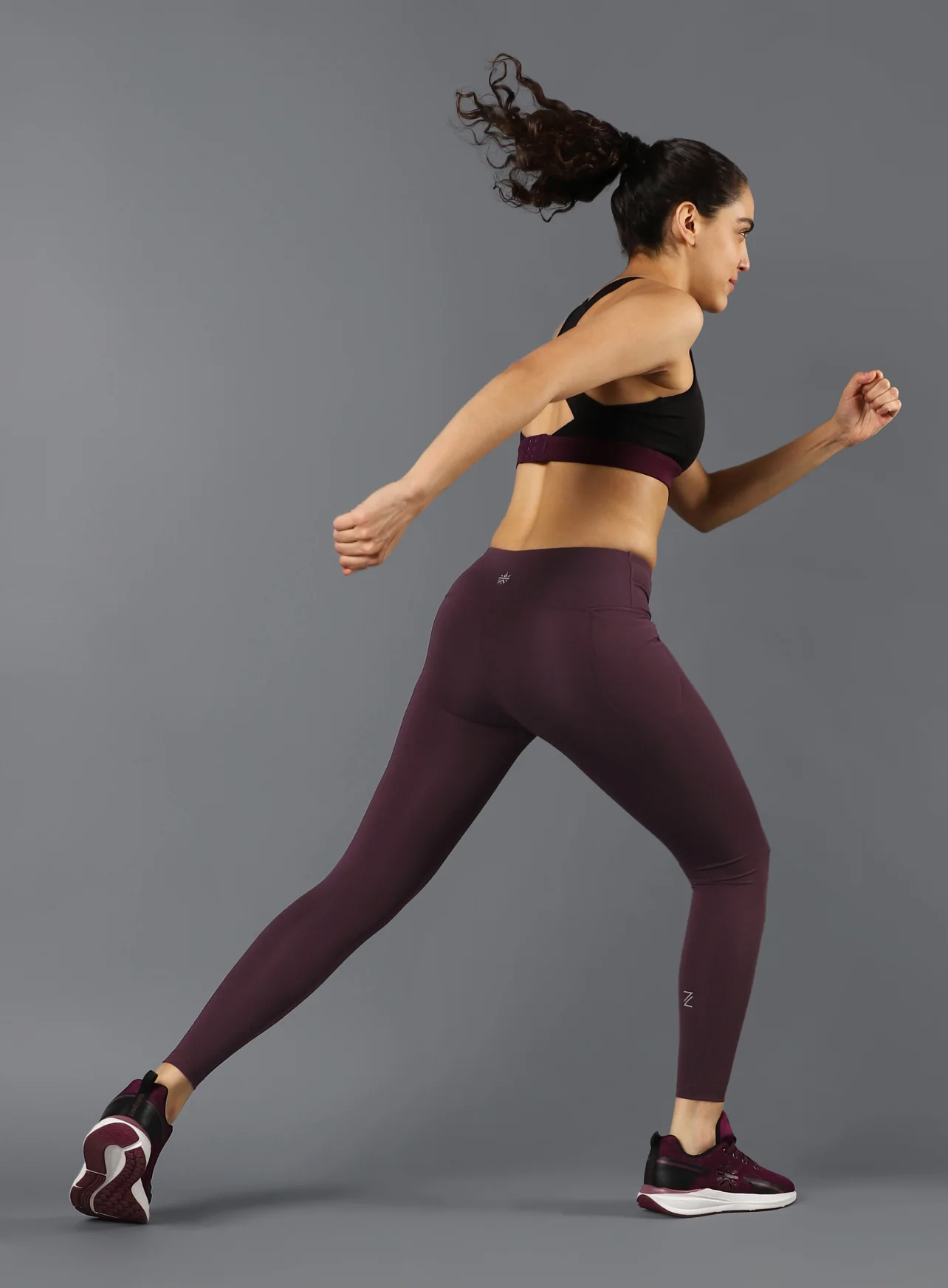 Women's Wine Runner's Essential Tights - Image 3