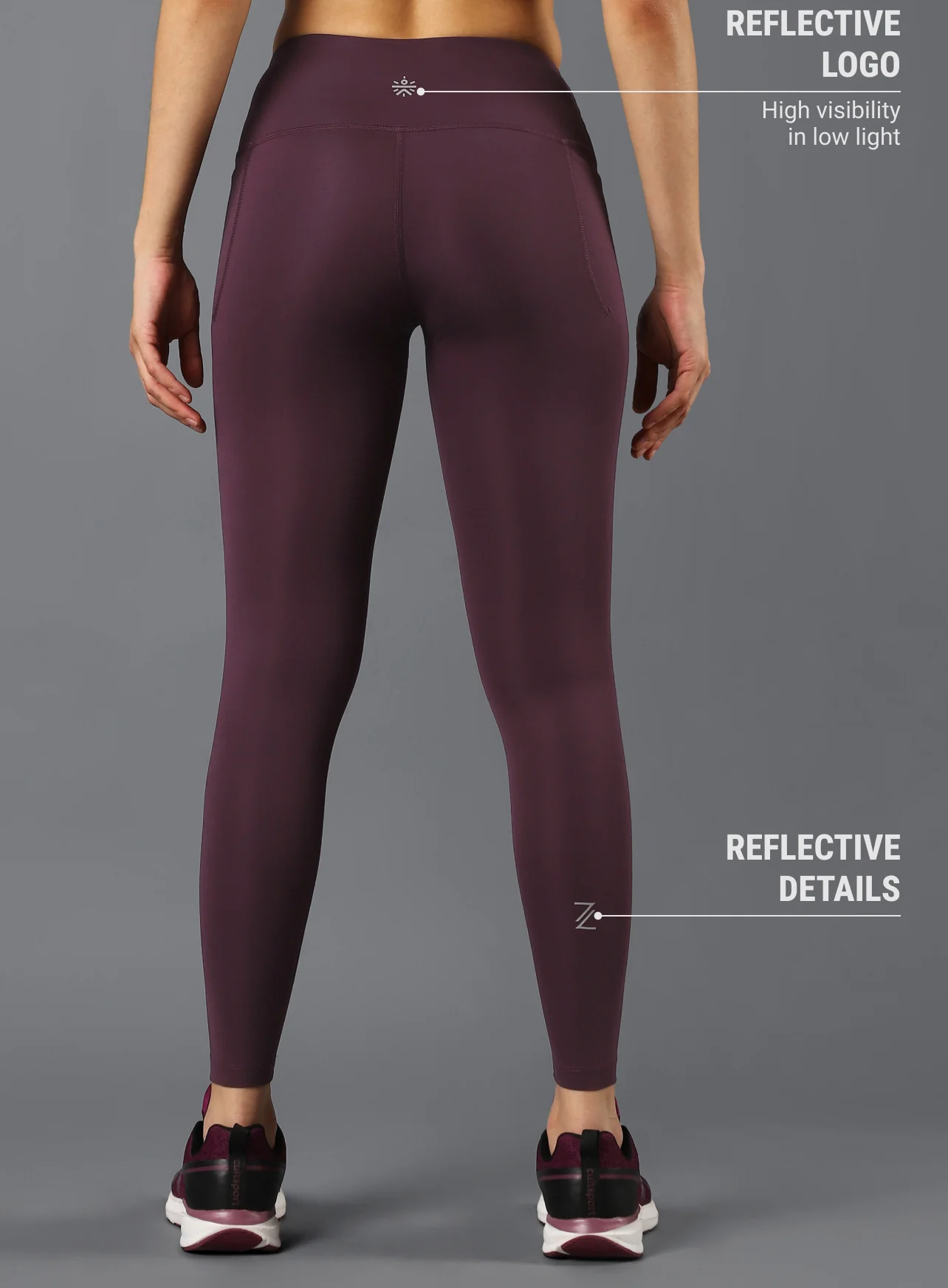 Women's Wine Runner's Essential Tights - Image 6