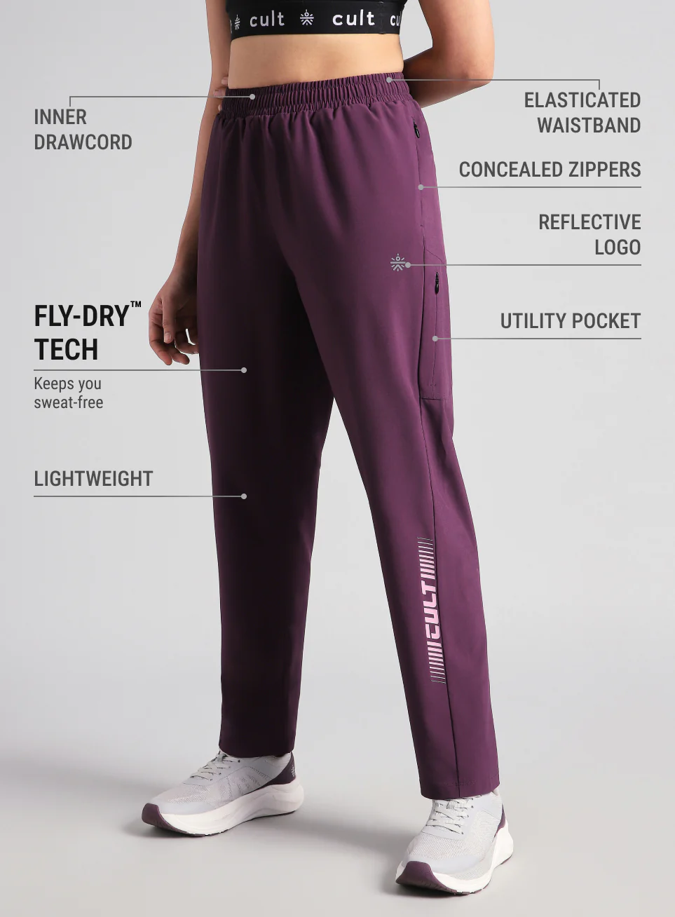 Women's Wine Speed Flex Trackpants - Image 5