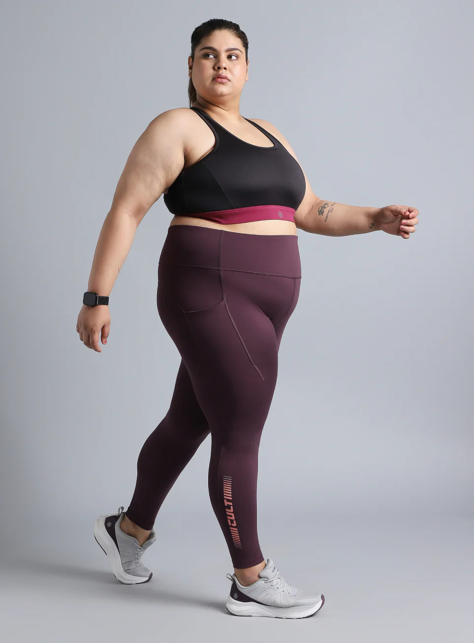 Women's Wine the Run Project Comflex Plus Size Tights - Image 2