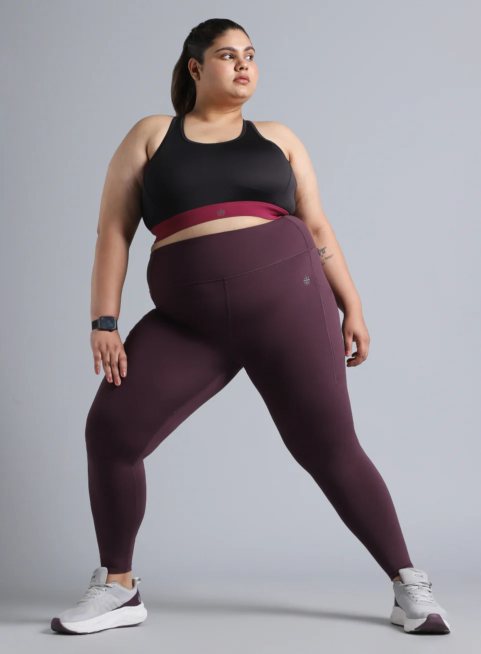 Women's Wine the Run Project Comflex Plus Size Tights - Image 3