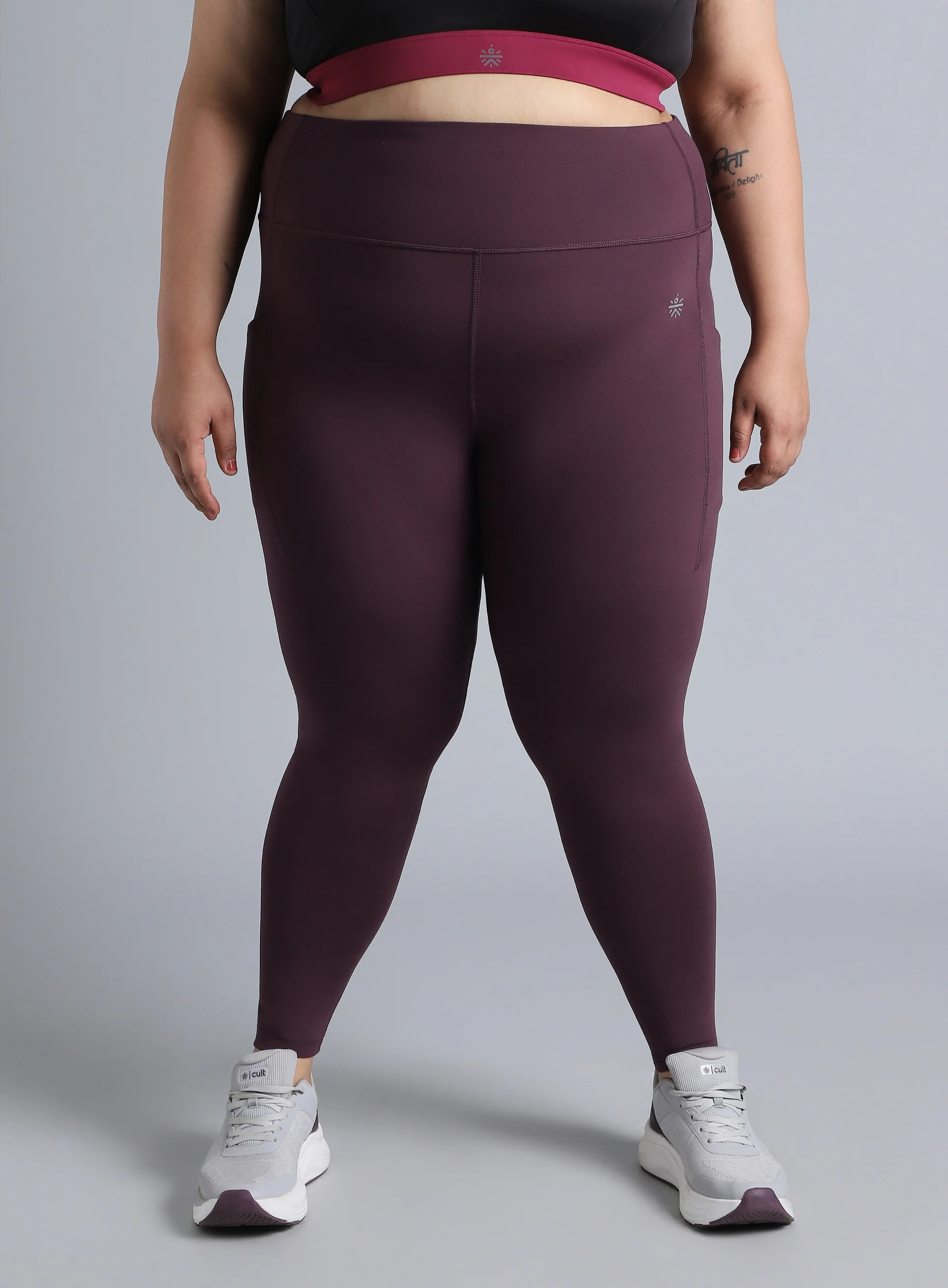 Women's Wine the Run Project Comflex Plus Size Tights - Image 4