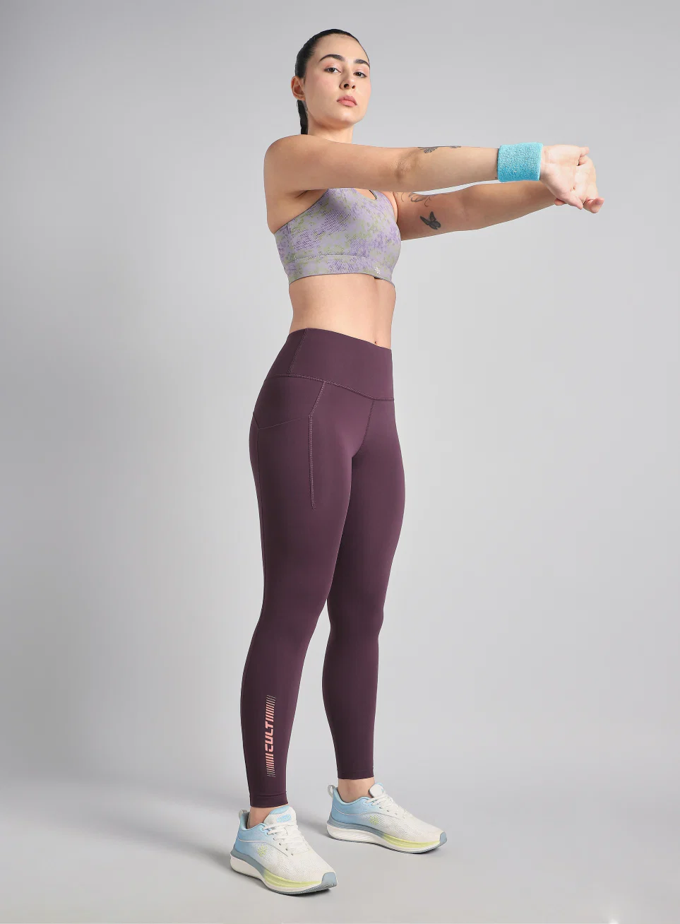 Women's Wine The Run Project COMFlex Tights - Image 3