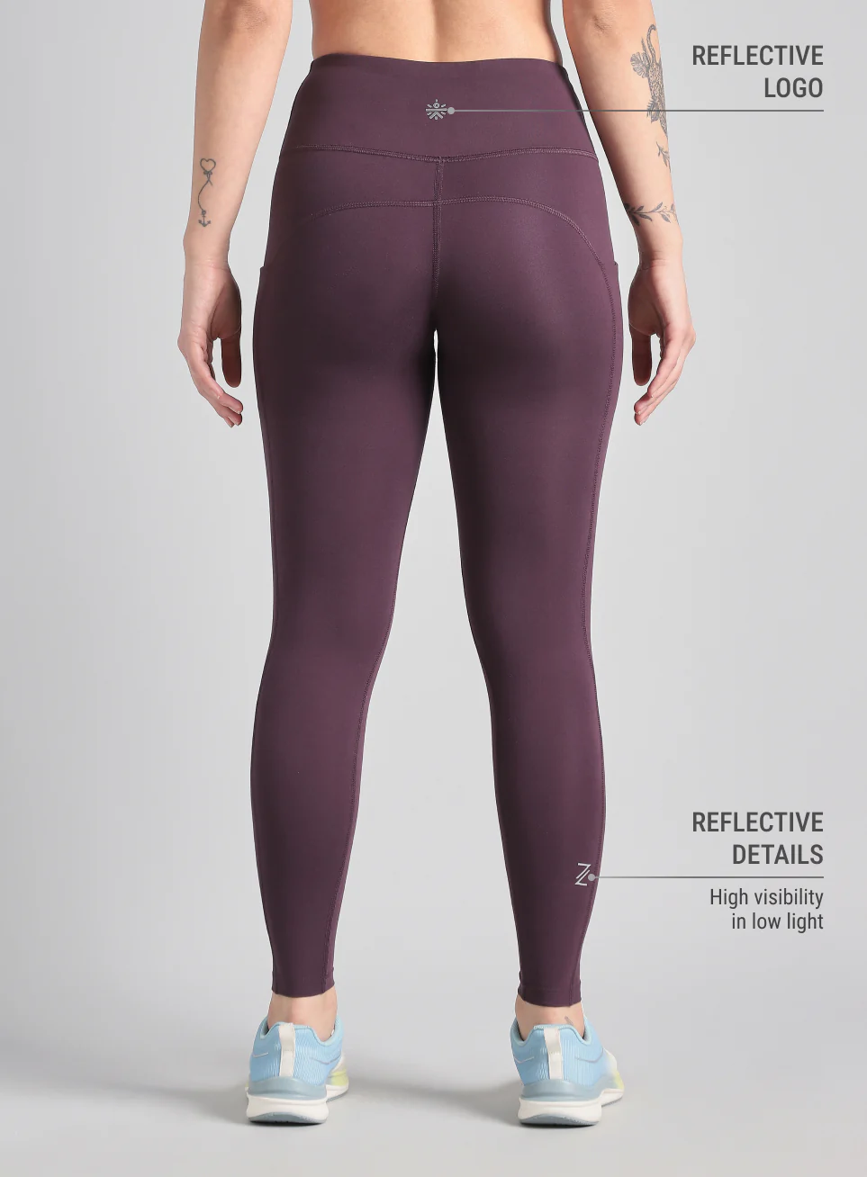 Women's Wine The Run Project COMFlex Tights - Image 6