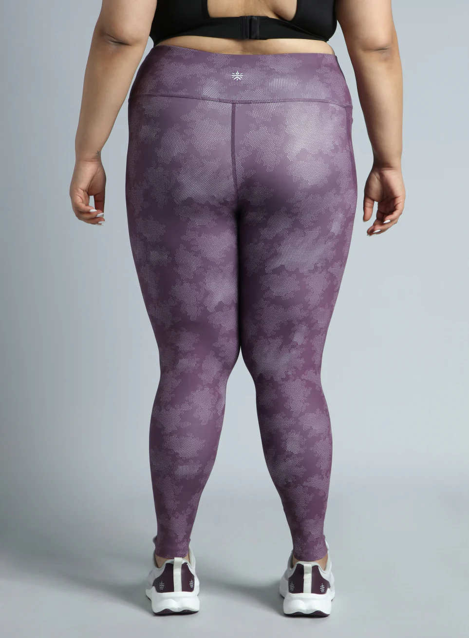 Women's Wine Training Essential Plus Size Printed Tights - Image 6