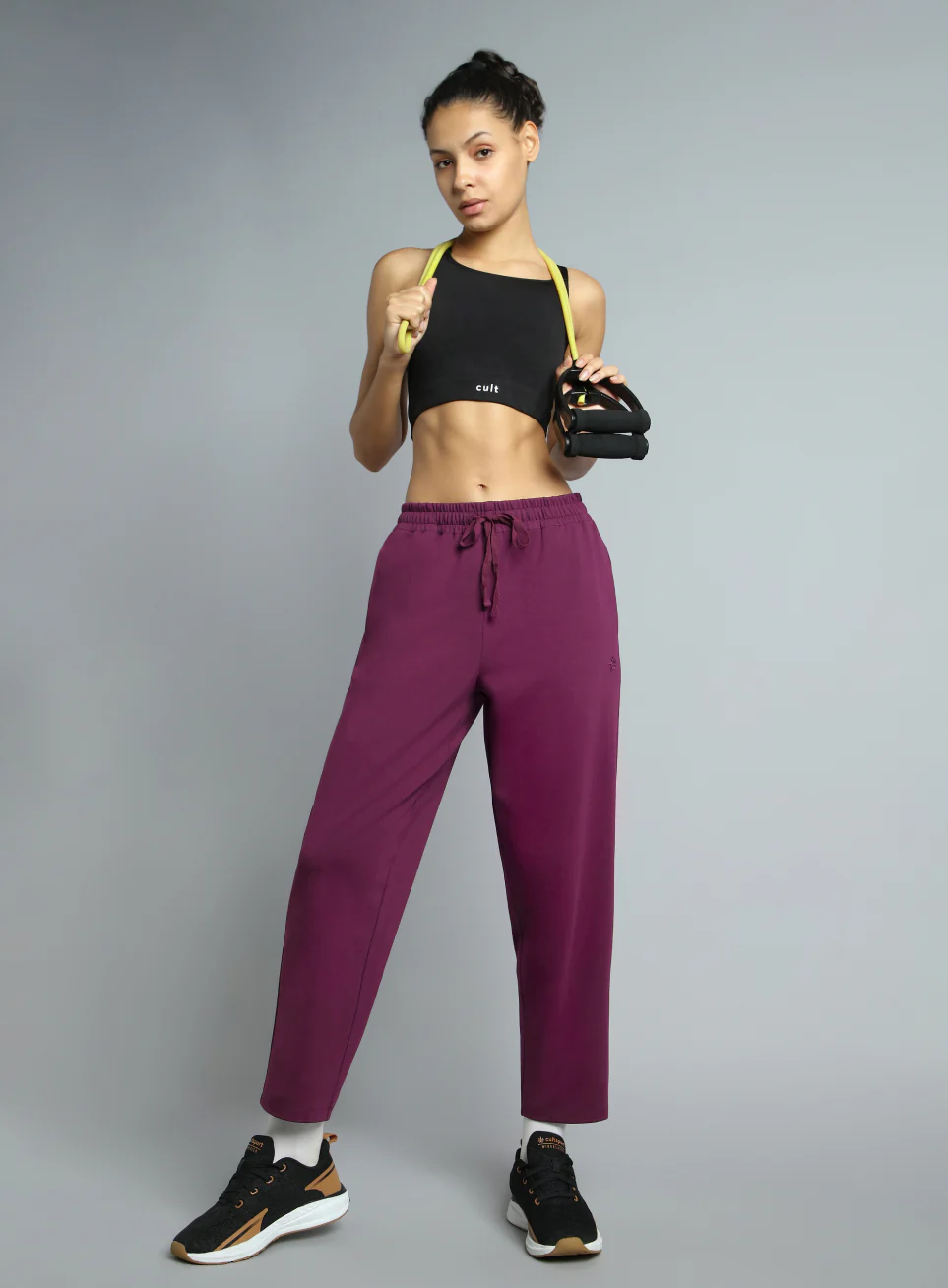 Women's Wine Traveller Tapered Fit Trackpants - Image 3