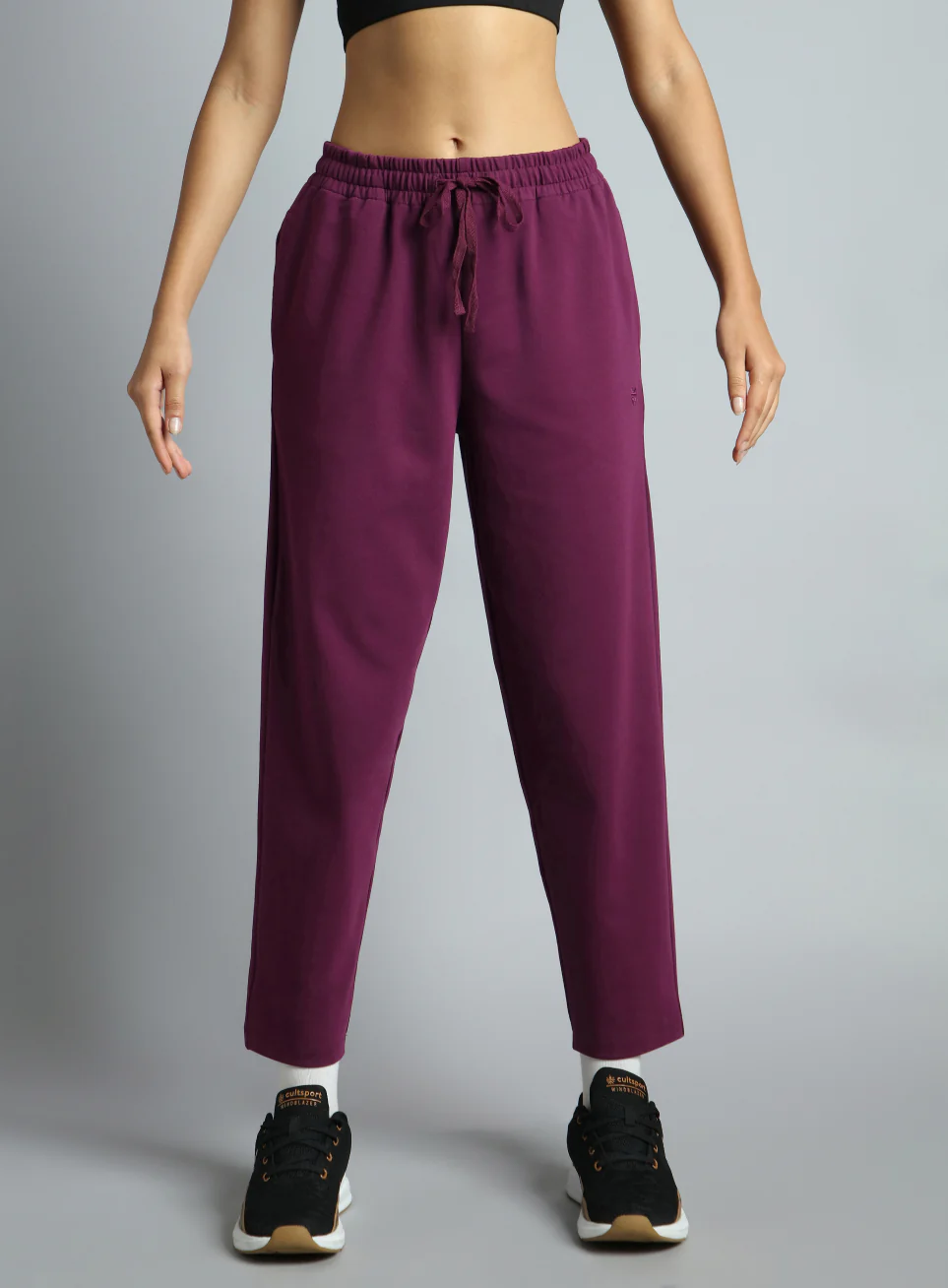 Women's Wine Traveller Tapered Fit Trackpants - Image 4