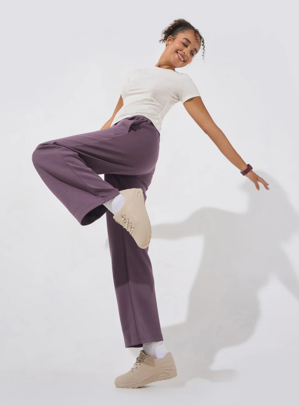Women's Wine Ultra Luxe Classic Trackpants - Image 3