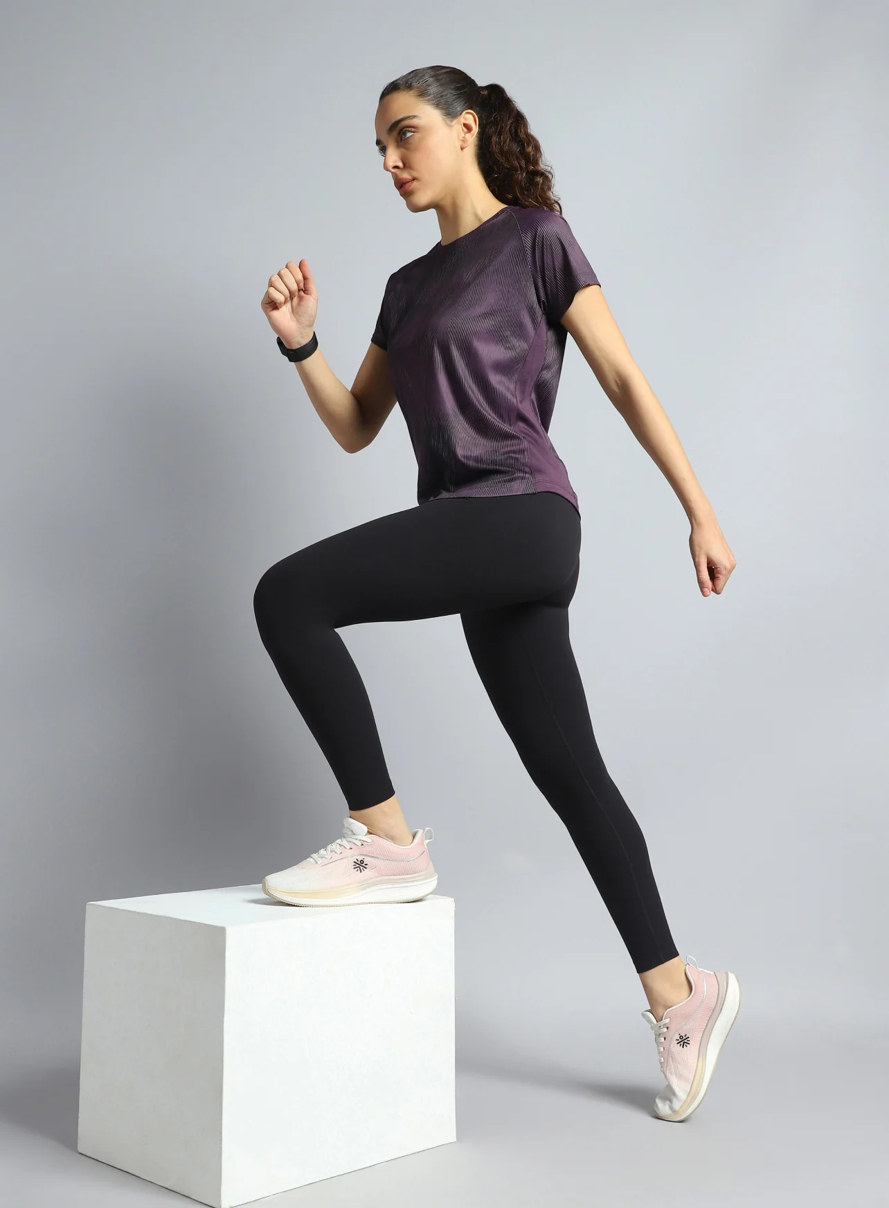 Women's Wine Urban Camo Run T-shirt - Image 2
