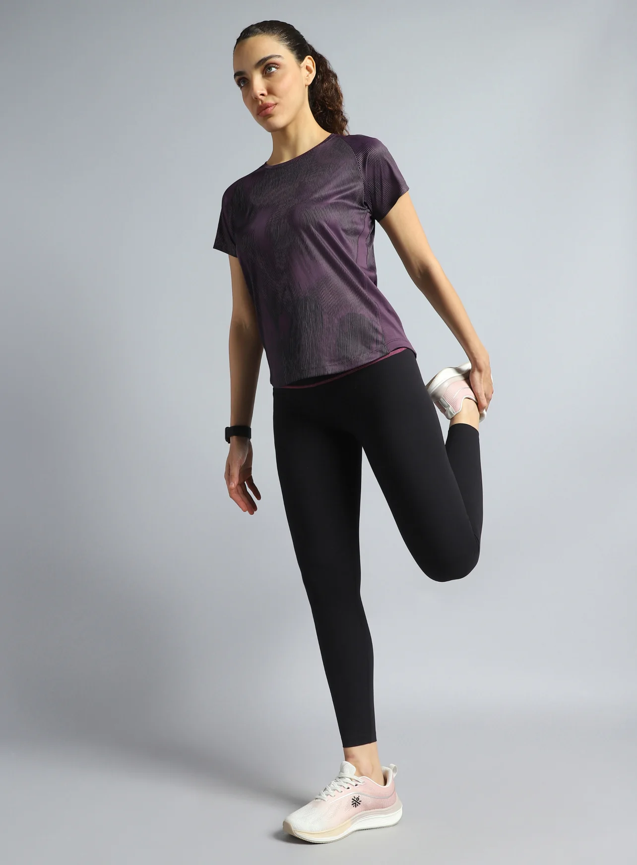 Women's Wine Urban Camo Run T-shirt - Image 3
