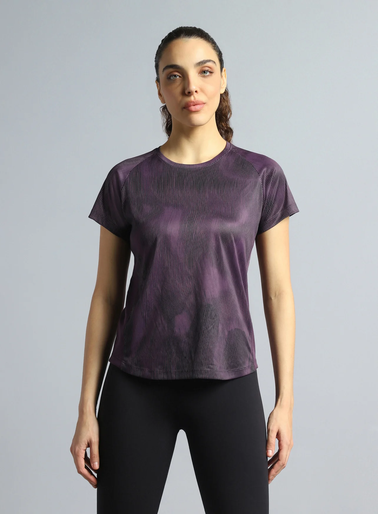 Women's Wine Urban Camo Run T-shirt - Image 4