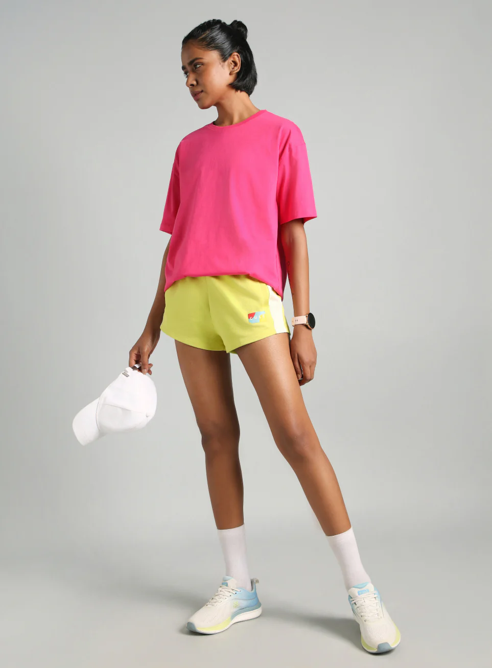 Women's Yellow Contrast Play shorts - Image 2