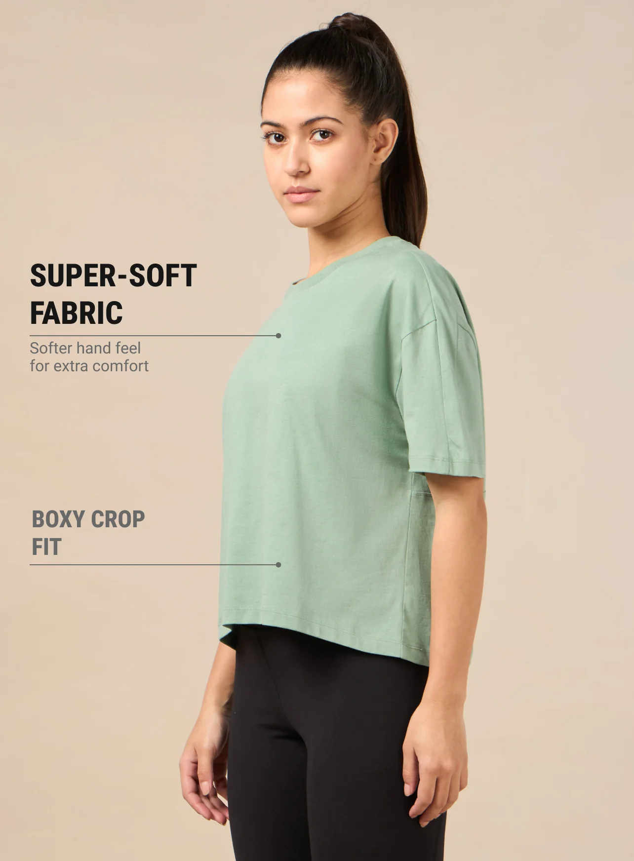 Women's Yoga Green Flow T-shirt - Image 4