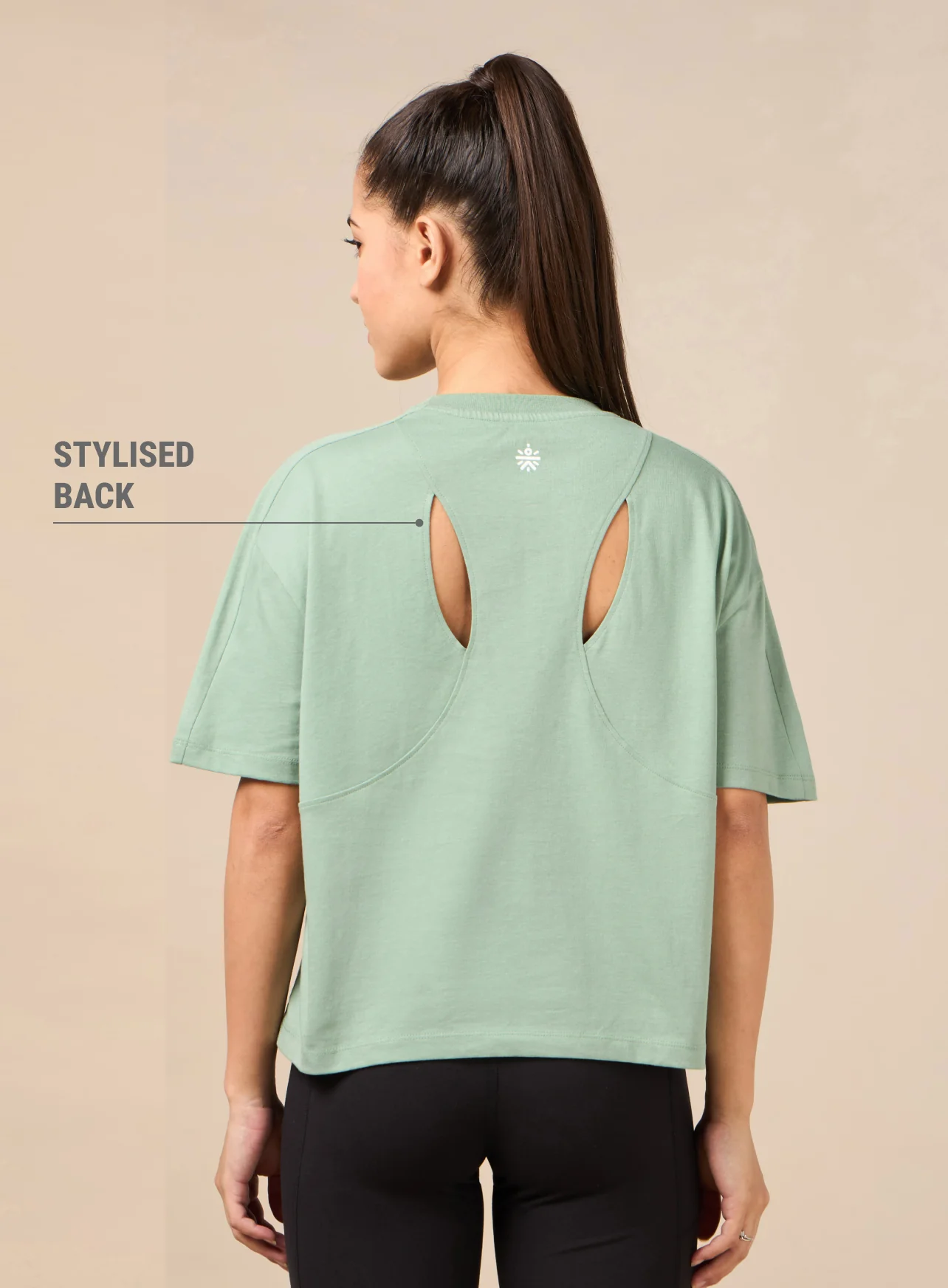 Women's Yoga Green Flow T-shirt - Image 5