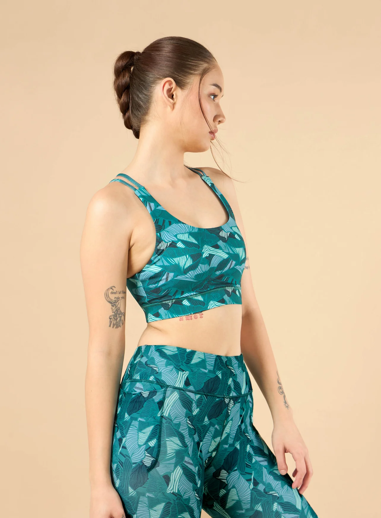 Women's Zen Garden All-Over Print Medium Support Sea Green Bra - Image 5