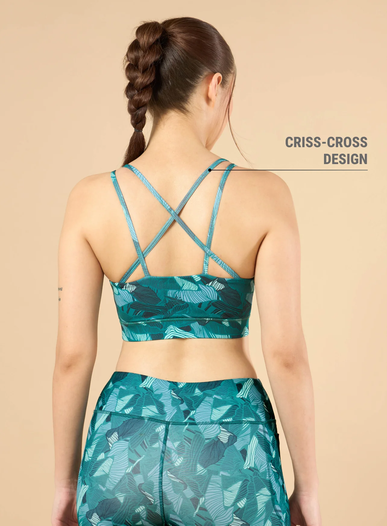 Women's Zen Garden All-Over Print Medium Support Sea Green Bra - Image 6