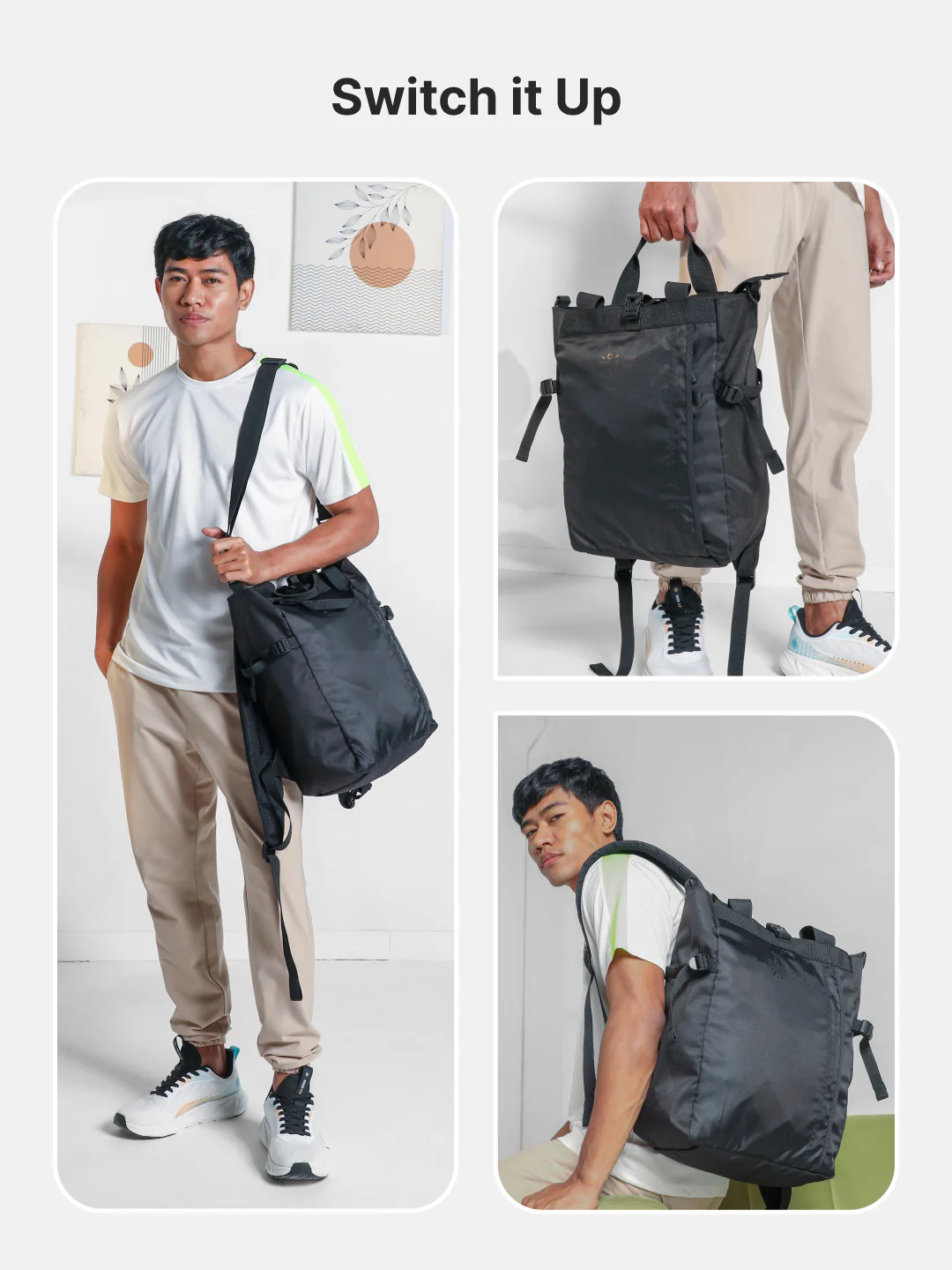 Work to Play Laptop Backpack 35L - Water-Repellent, Multi-Functional Bag with Trolley Sleeve With Shoe Bag - Black - Image 8