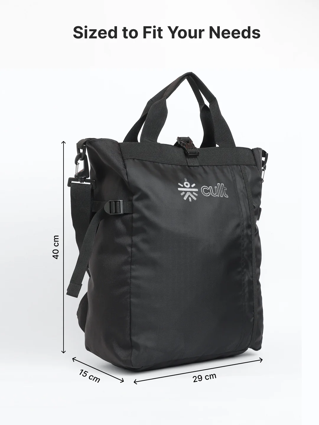 Work to Play Laptop Backpack 35L - Water-Repellent, Multi-Functional Bag with Trolley Sleeve With Shoe Bag - Black - Image 9