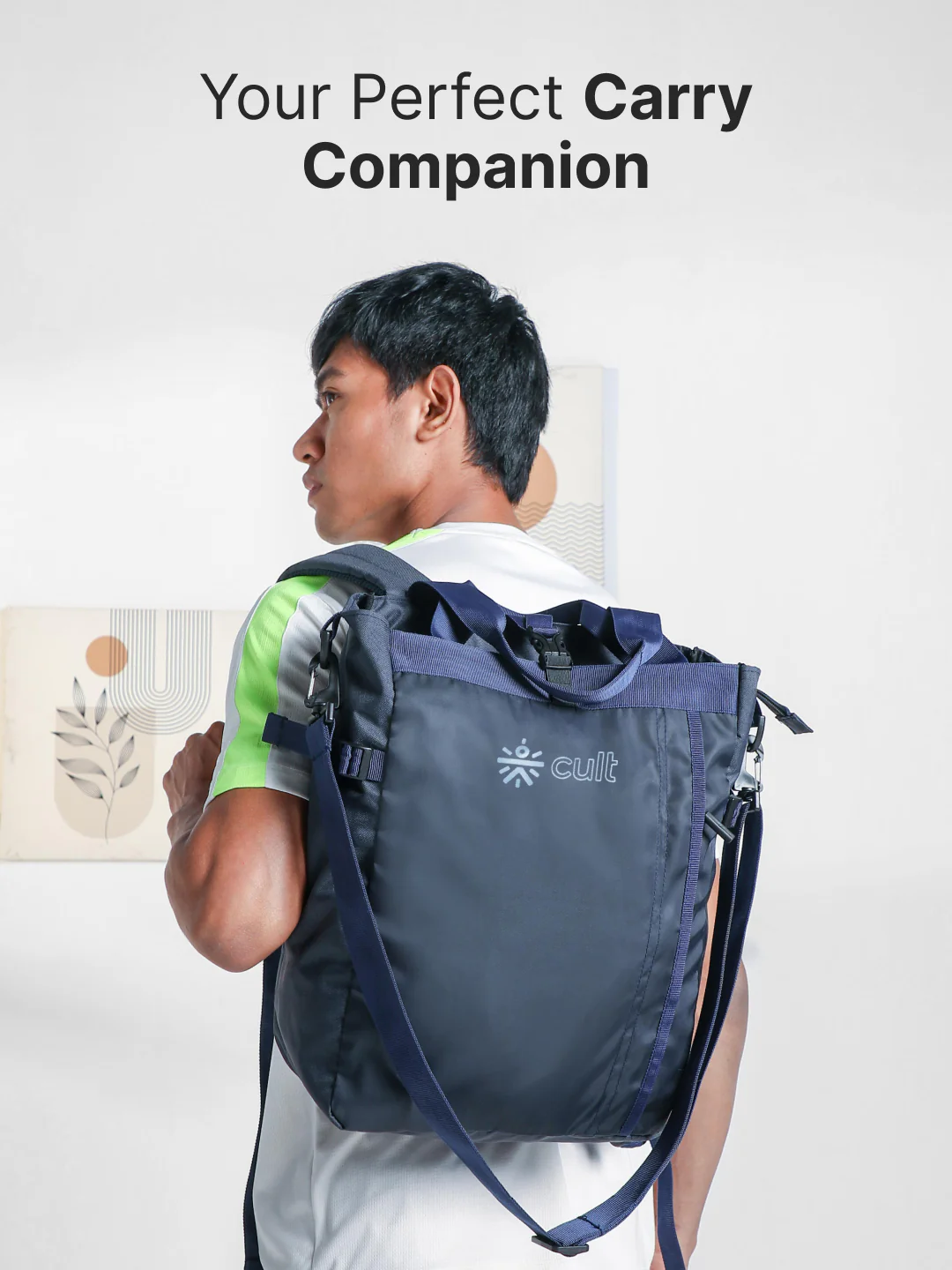 Work to Play Laptop Backpack 35L - Water-Repellent, Multi-Functional Bag with Trolley Sleeve With Shoe Bag - Blue - Image 2