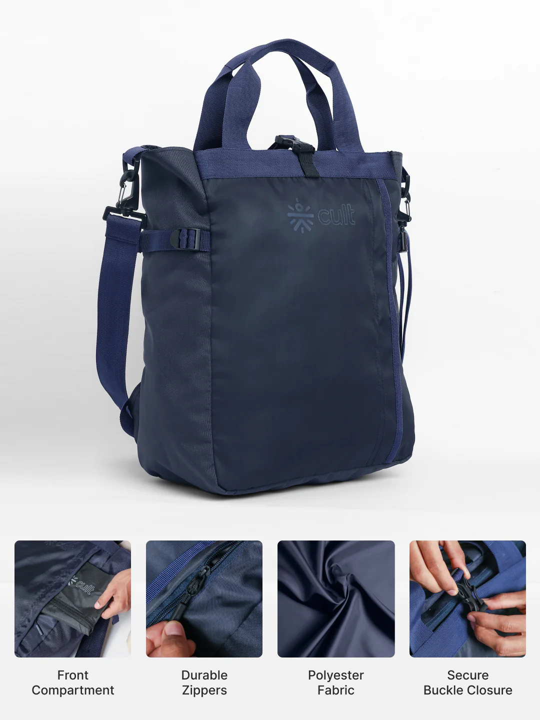 Work to Play Laptop Backpack 35L - Water-Repellent, Multi-Functional Bag with Trolley Sleeve With Shoe Bag - Blue - Image 7