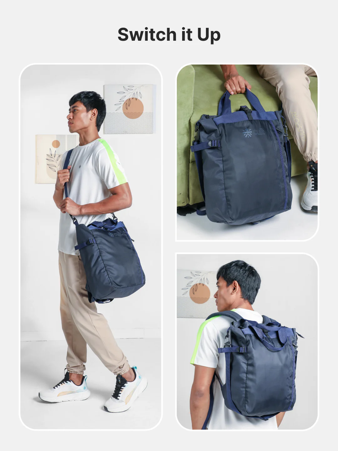 Work to Play Laptop Backpack 35L - Water-Repellent, Multi-Functional Bag with Trolley Sleeve With Shoe Bag - Blue - Image 8