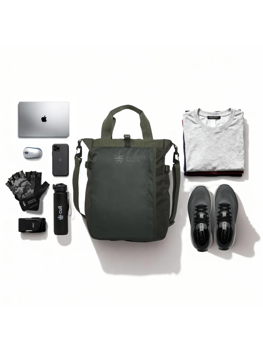 Work to Play Laptop Backpack 35L - Water-Repellent, Multi-Functional Bag with Trolley Sleeve With Shoe Bag - Olive - Image 3