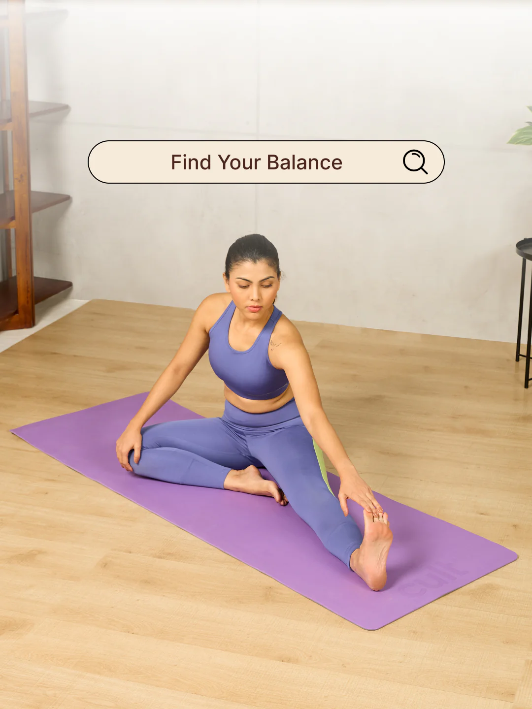 CULT EVA Yoga Mat 6mm with Carry Strap   Dual Color Lavender, Anti-Slip, Lightweight & Durable Exercise Mat for Yoga, Pilates, Meditation, Gym & Home Workouts - Image 3