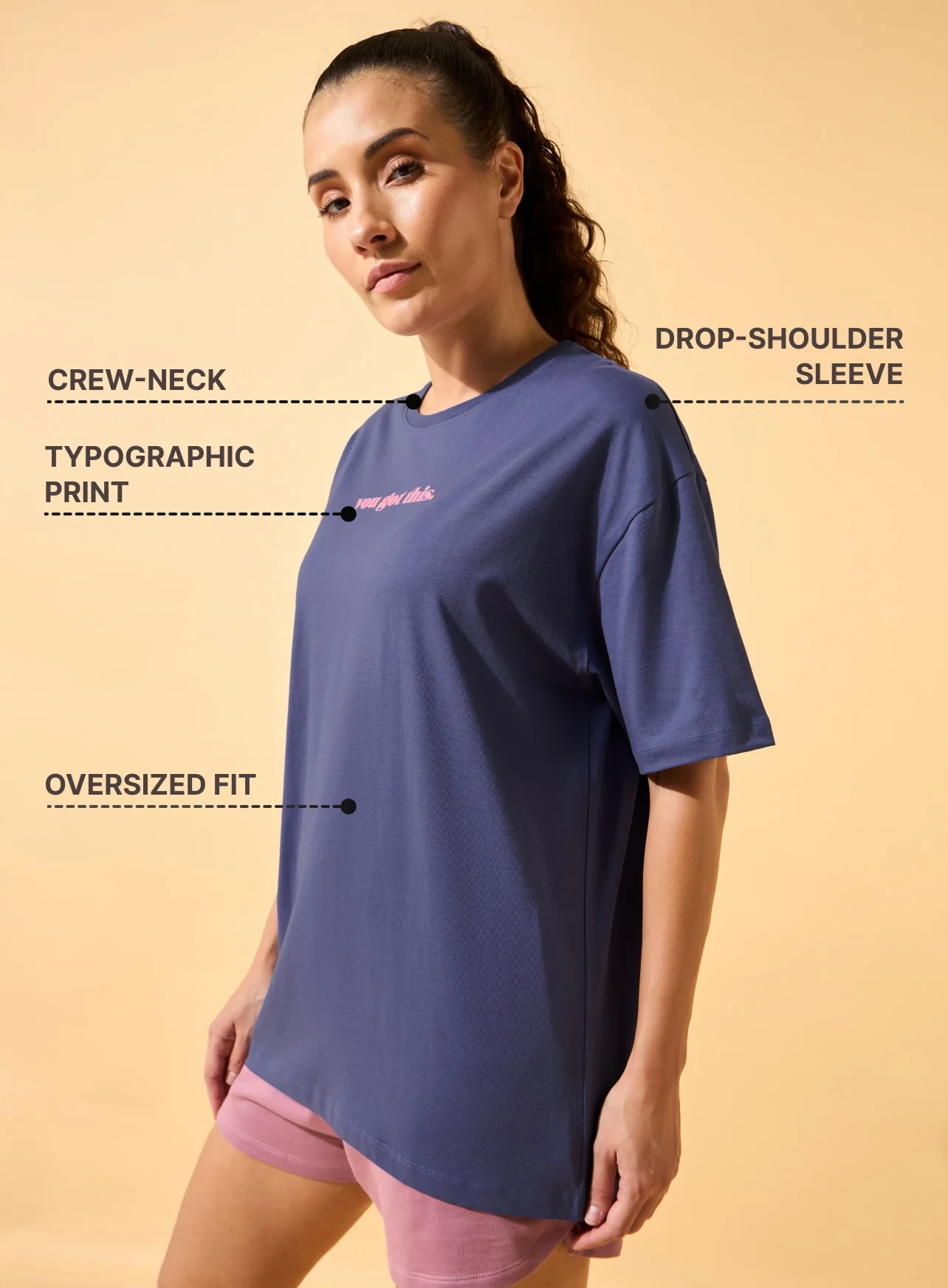 You Got This Puff Print Oversized T-shirt - Image 4
