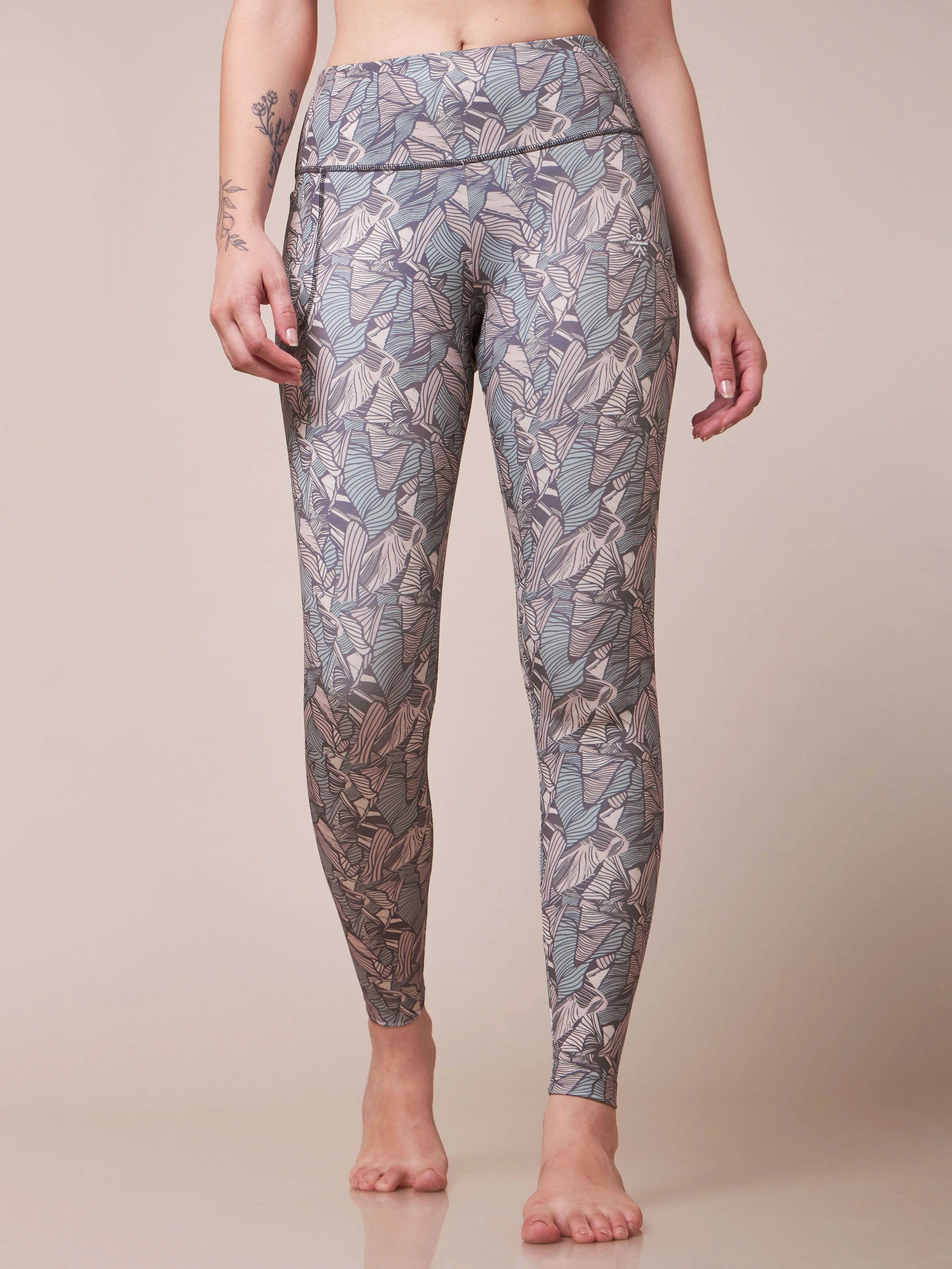 Zen Garden All Over Print Yoga Tights - Image 4