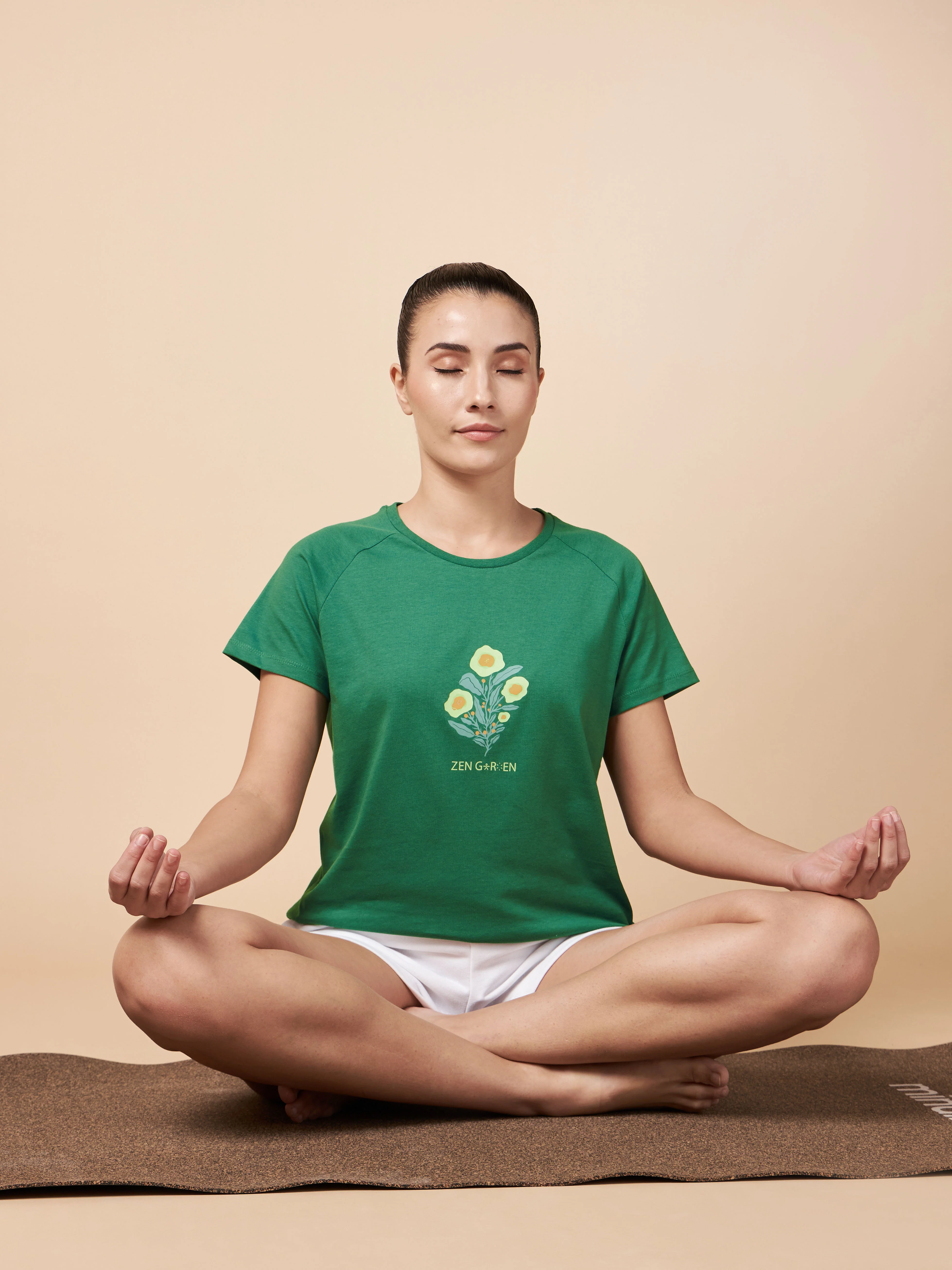 Zen Garden Motif Yoga T-shirt - Image 2
