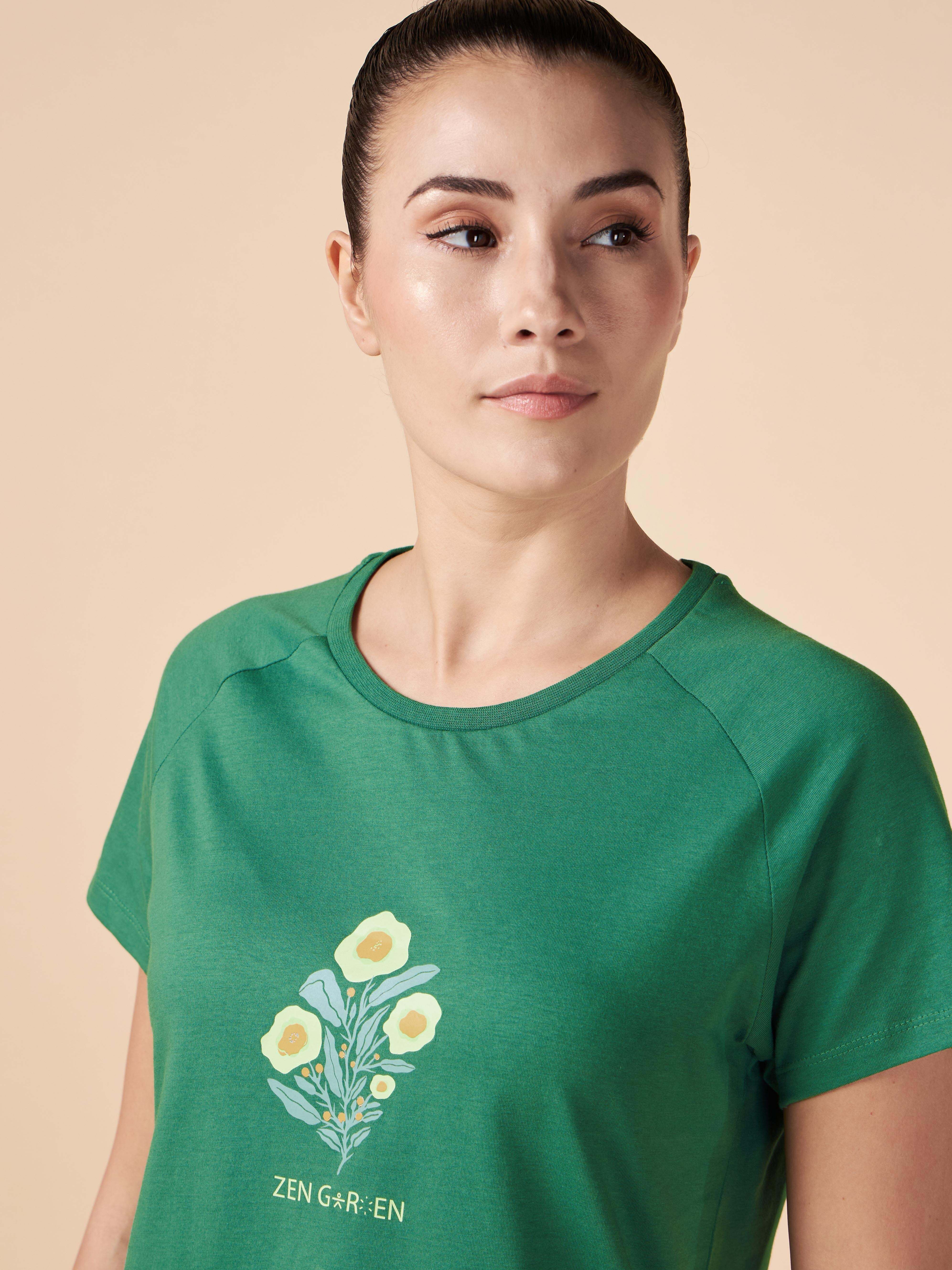 Zen Garden Motif Yoga T-shirt - Image 6