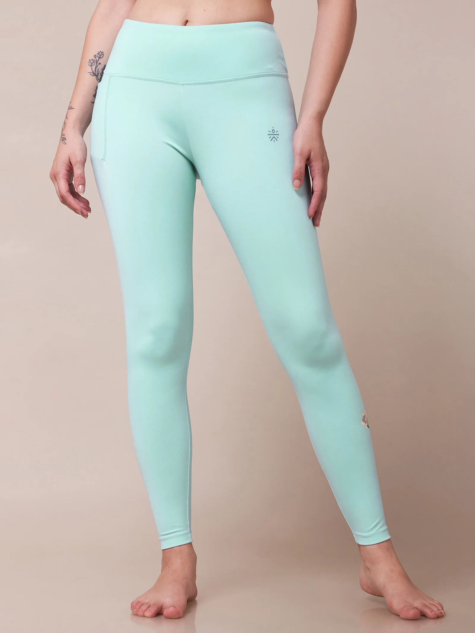 Zen Garden Motif Yoga Tights - Image 4