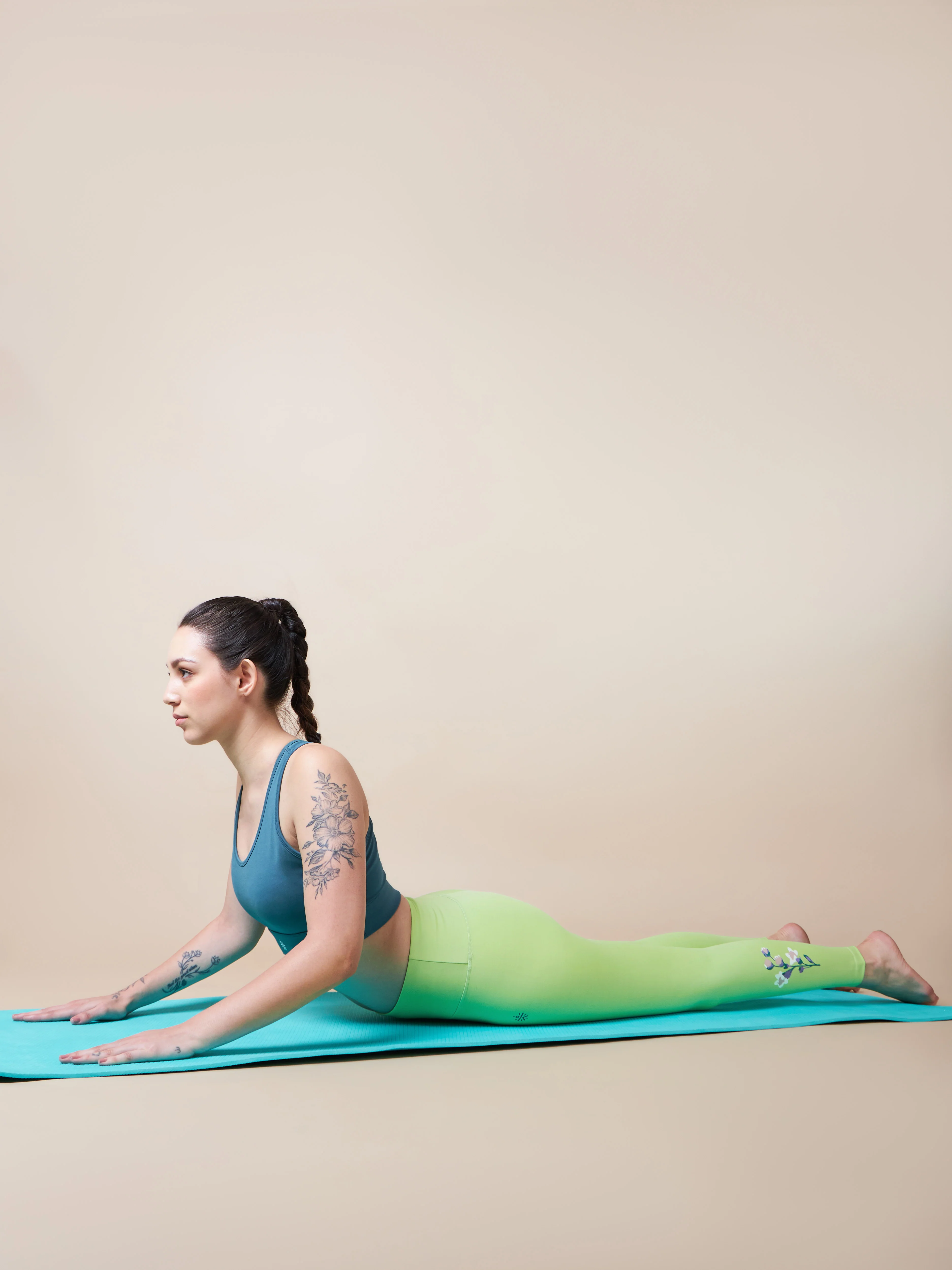 Zen Garden Motif Yoga Tights - Image 3