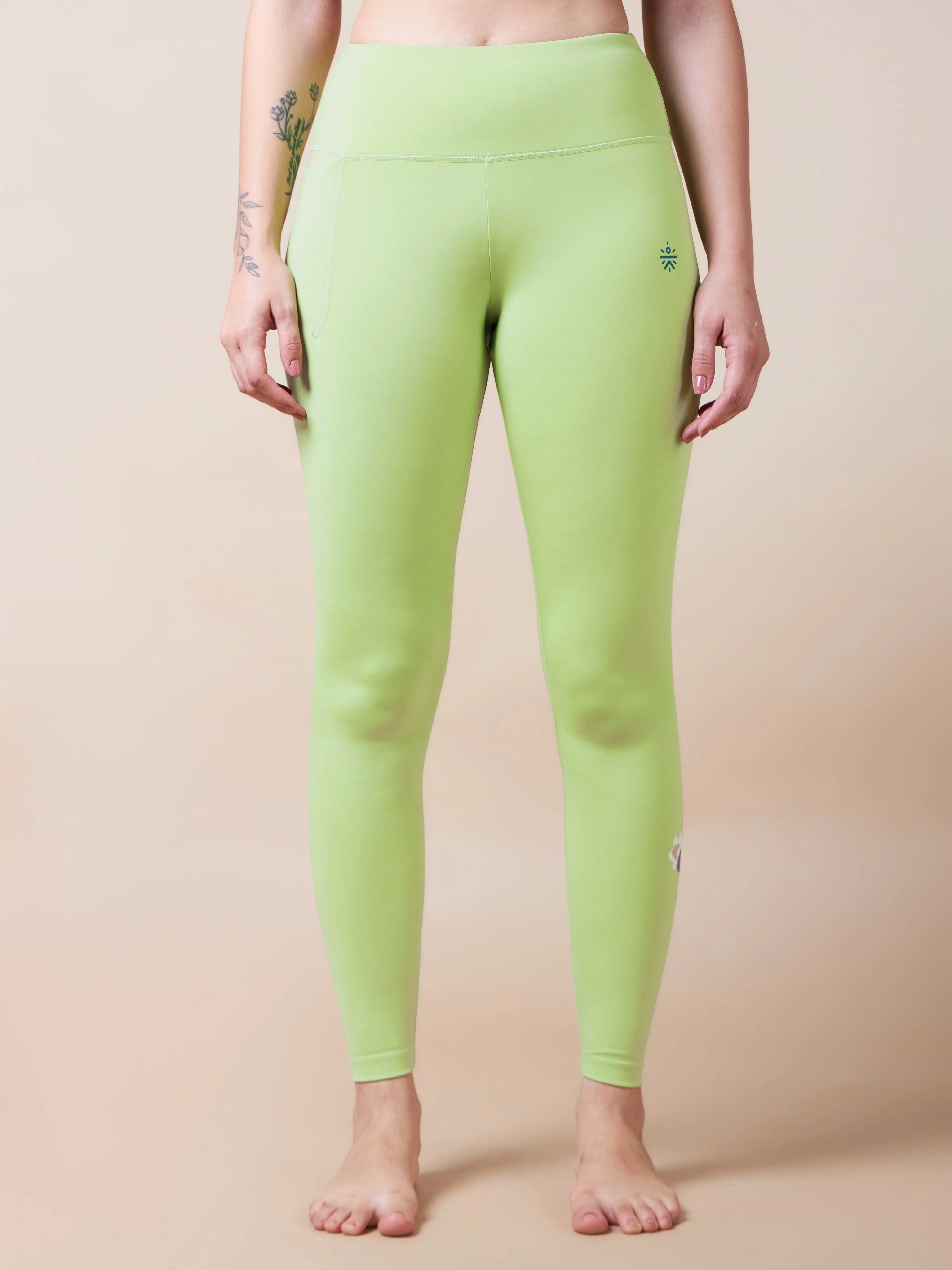 Zen Garden Motif Yoga Tights - Image 4