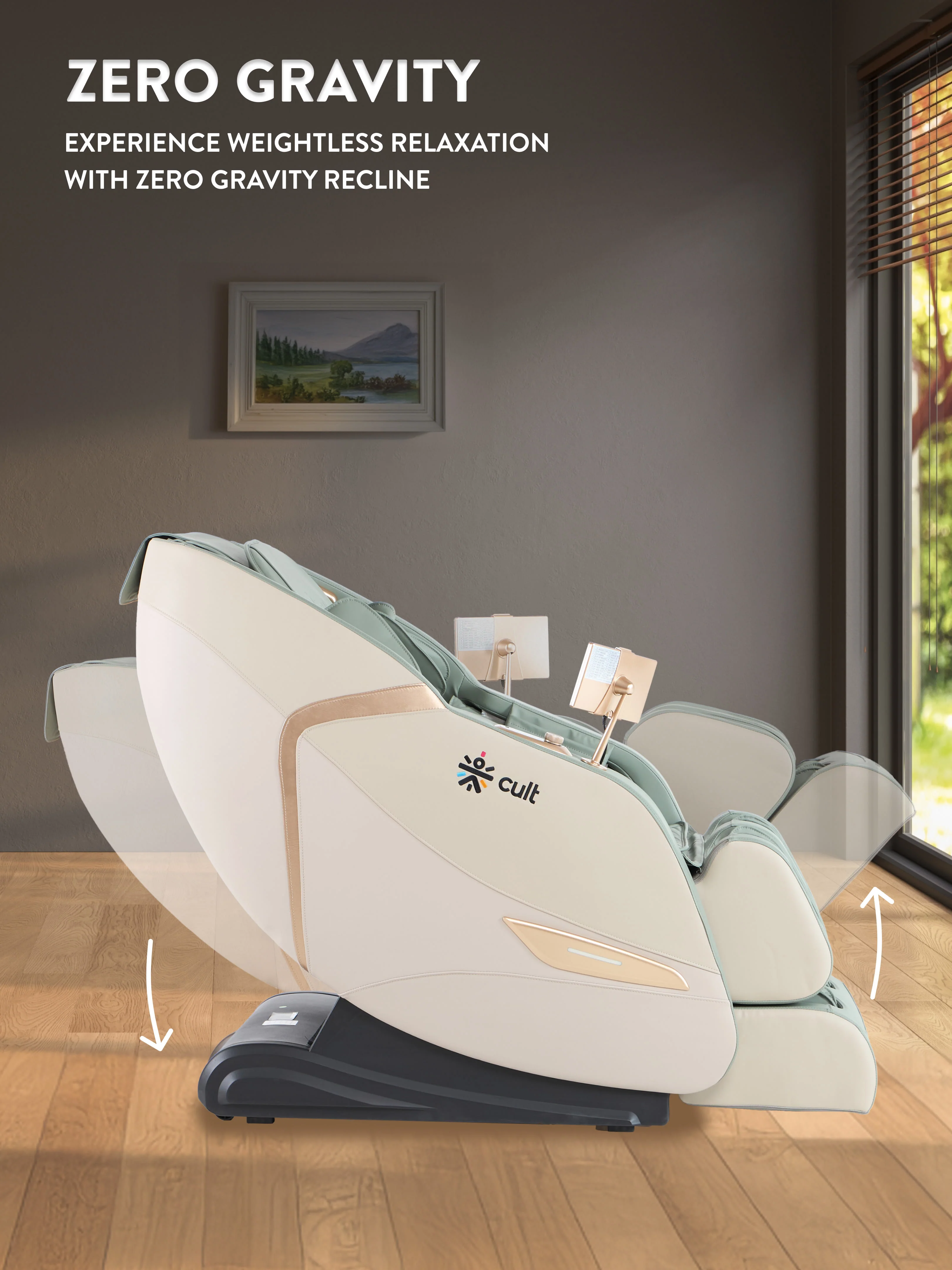 Cult Zen Massage Chair with Zero Gravity, SL Track 2D Massage Technique and Bluetooth AI voice Function For Full Body Massage At Home - Image 2